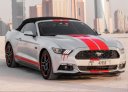 Silver Ford Mustang EcoBoost Convertible V4 2016 for rent in Dubai 7